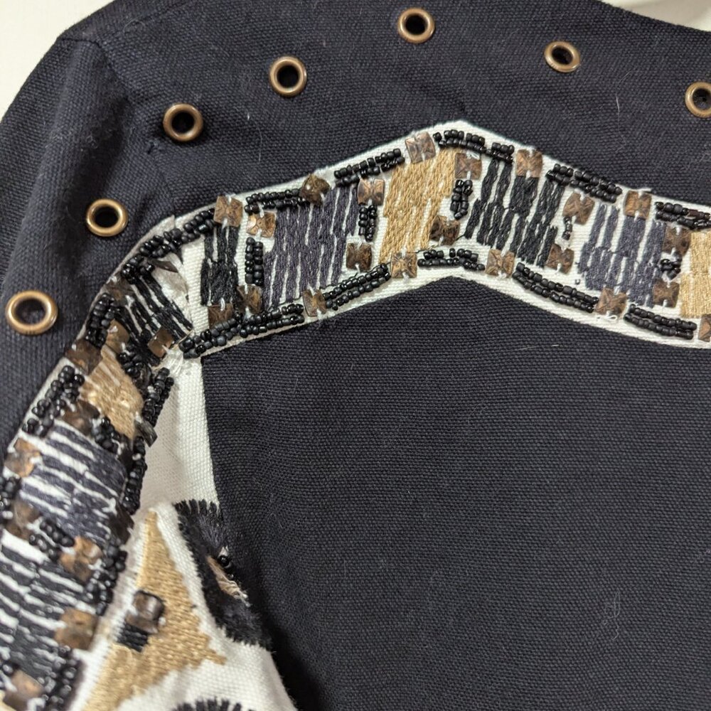 Zara Patchwork Embroidered Beaded Embellished Jac… - image 4